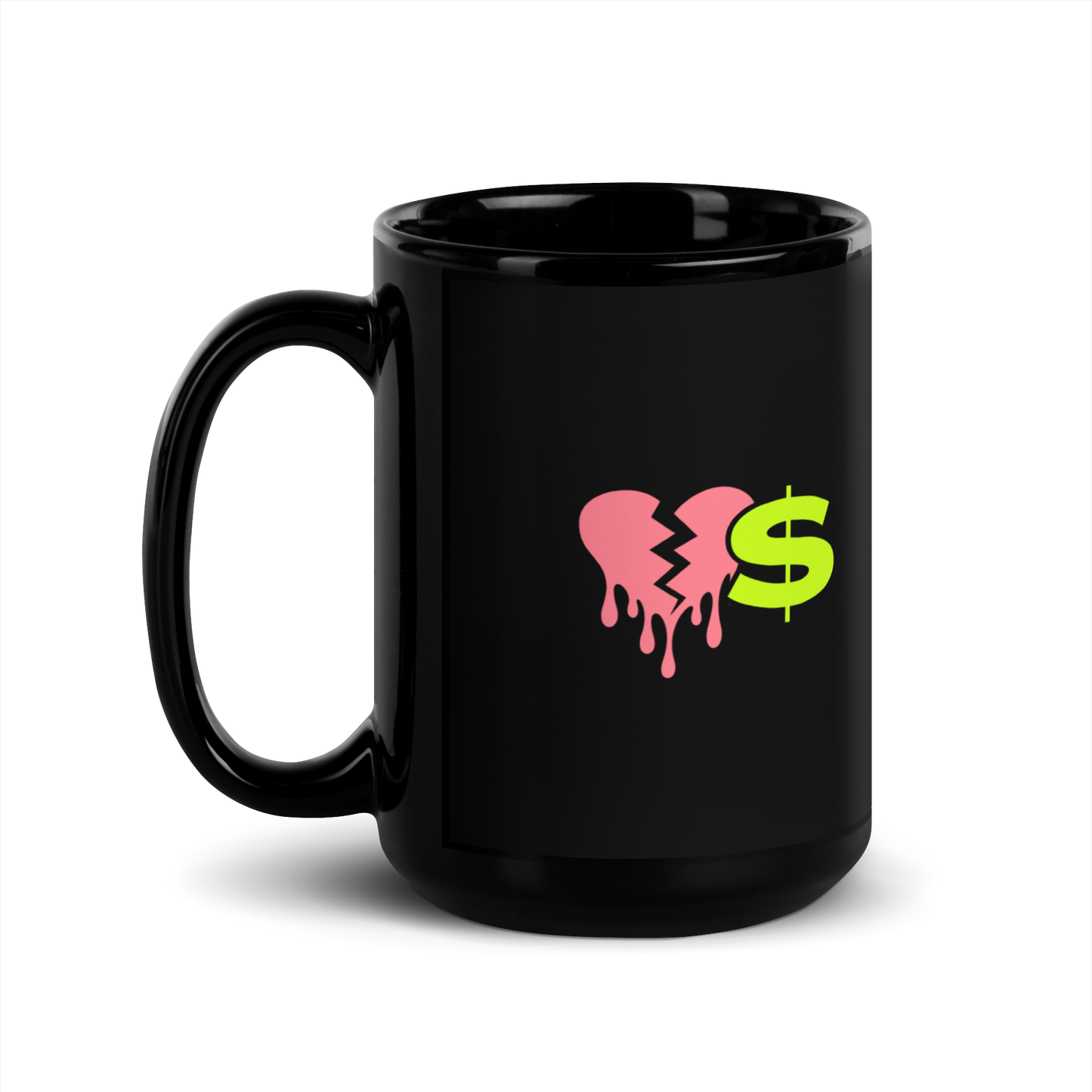 Heart$ Black Glossy Mug