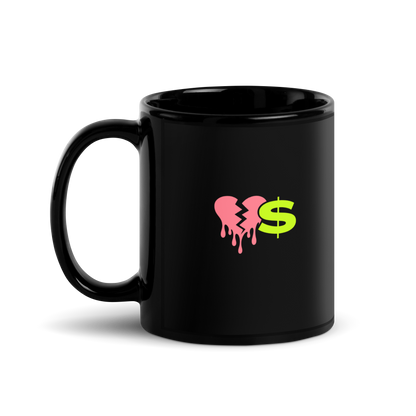 Heart$ Black Glossy Mug