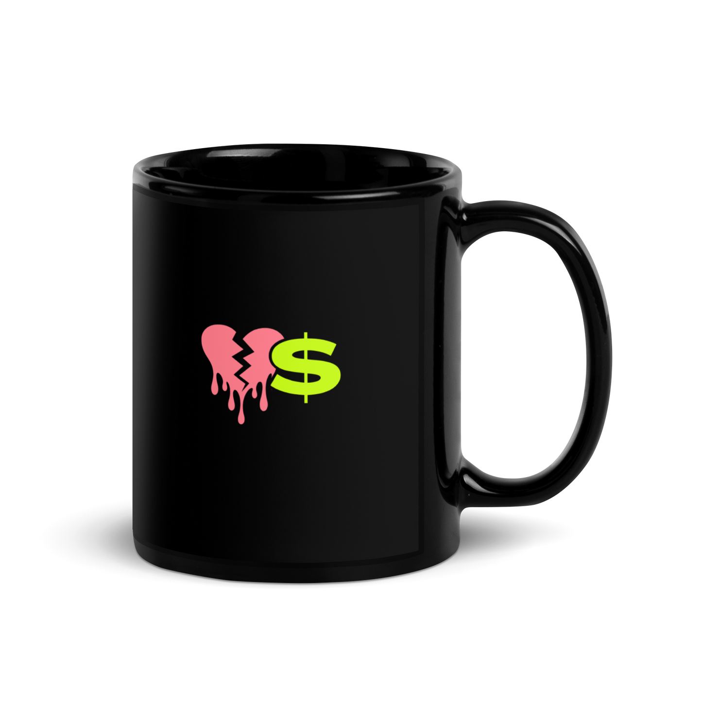 Heart$ Black Glossy Mug