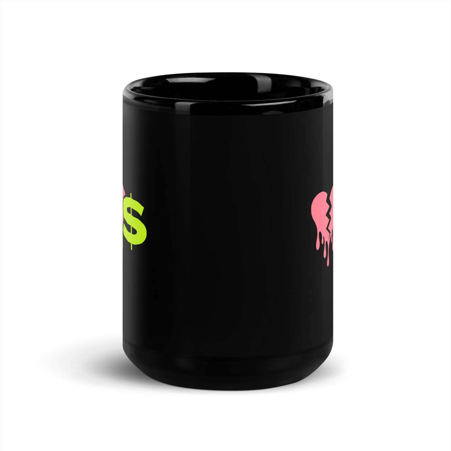 Heart$ Black Glossy Mug