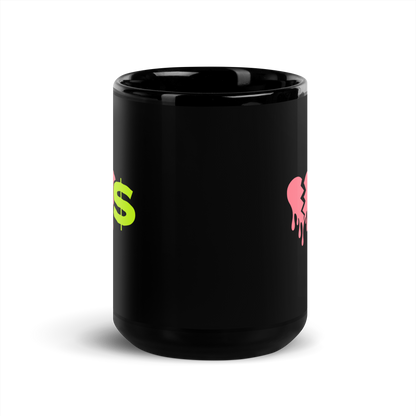 Heart$ Black Glossy Mug