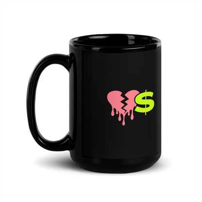 Heart$ Black Glossy Mug