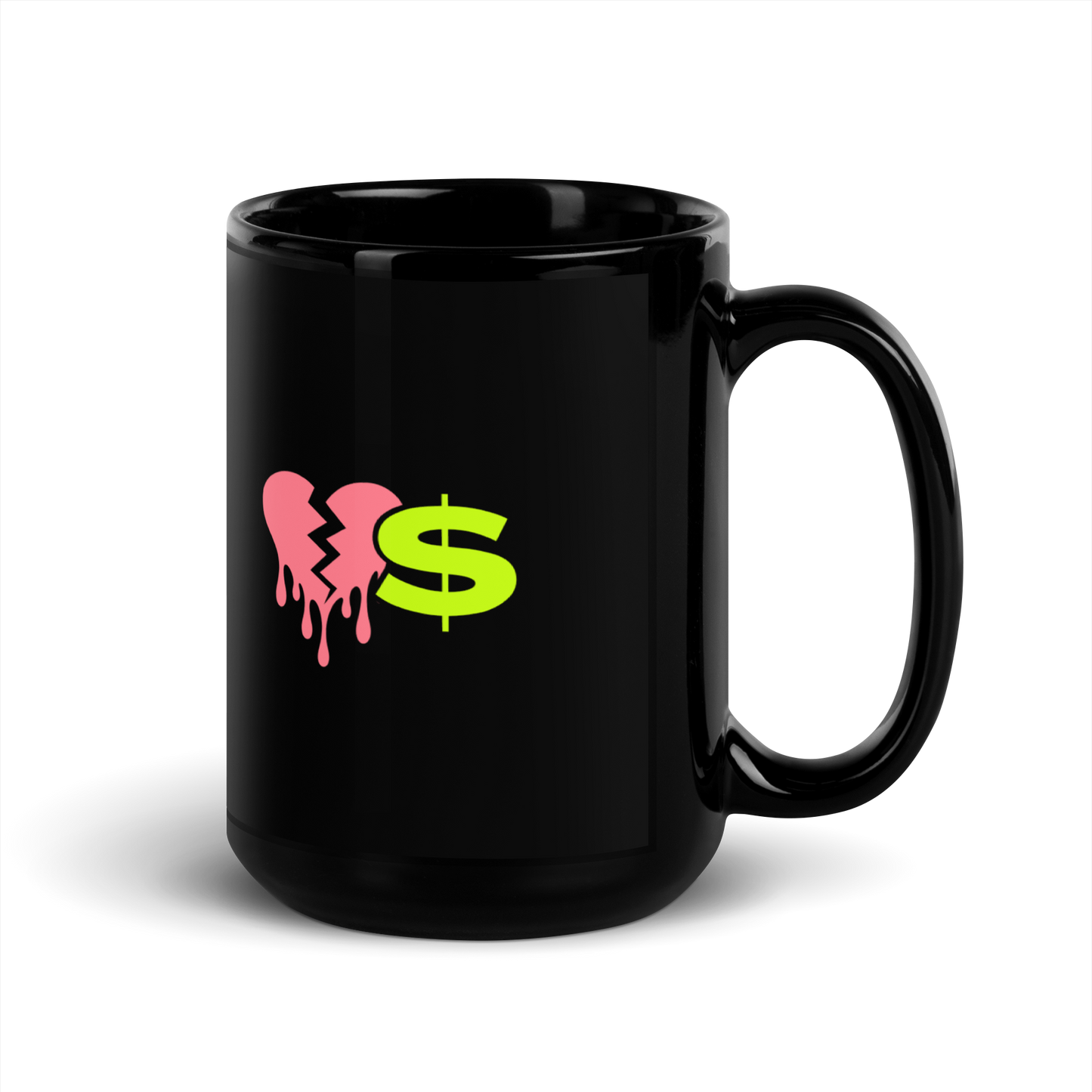Heart$ Black Glossy Mug