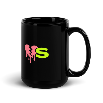 Heart$ Black Glossy Mug